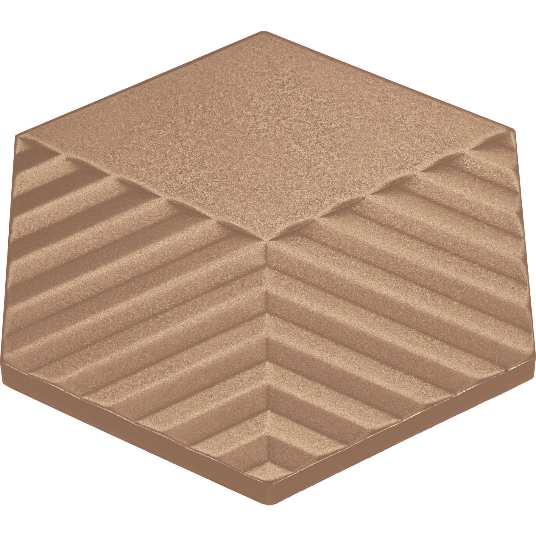 Daltile - STARE™ Collection - Electric 5 in. x 6 in. Tile - Hex Tread Charge Bronze