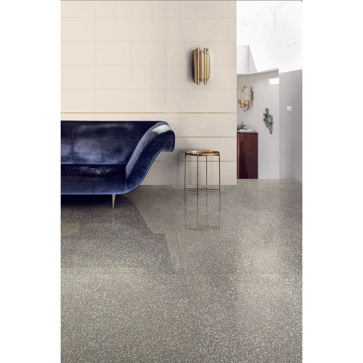 Daltile - STARE™ Collection - Eclettica 15 in. x 48 in. Ceramic Wall Tile - White wall installation