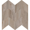 See Daltile - Famed 3 in. x 6 in. Chevron Mosaic Polished - Luxe