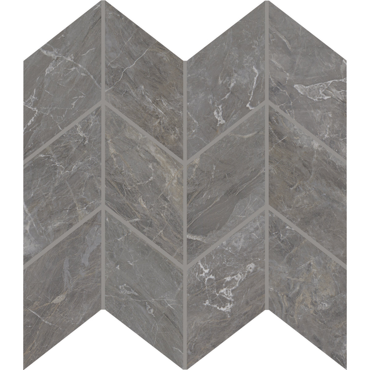 Daltile - Famed 3 in. x 6 in. Chevron Mosaic Polished - Glamour
