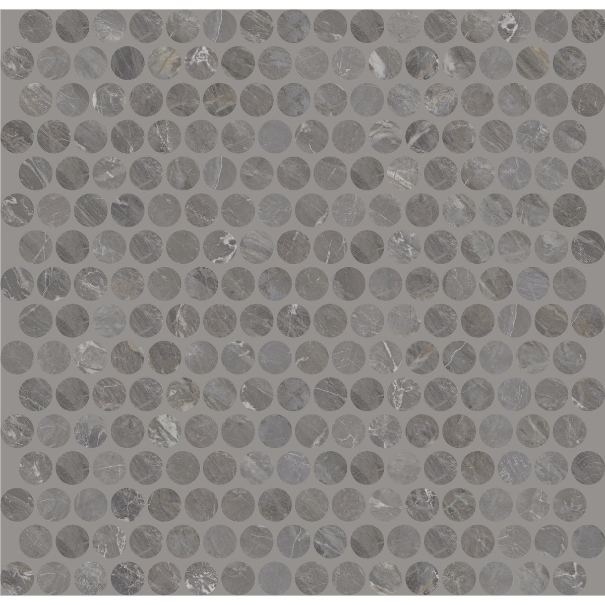 Daltile - Famed 3/4 in. x 3/4 in. Glazed Ceramic Penny Round Mosaic - Glamour