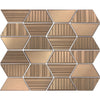 See Daltile - Industrial Metals 10 in. x 13 in. - Trapezoid Mosaic - Gold