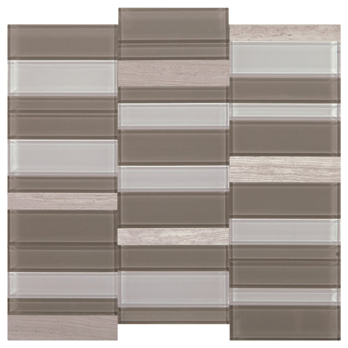 Daltile - Simplystick Mosaix - Straight Stack Mosaic - Chenille White