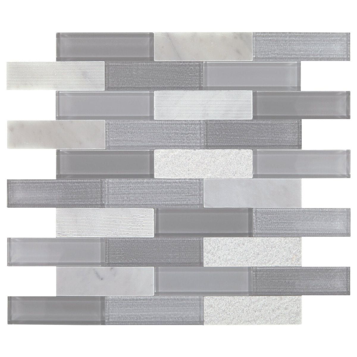 Daltile - Simplystick Mosaix - Brick Joint Mosaic - Stormy Mist