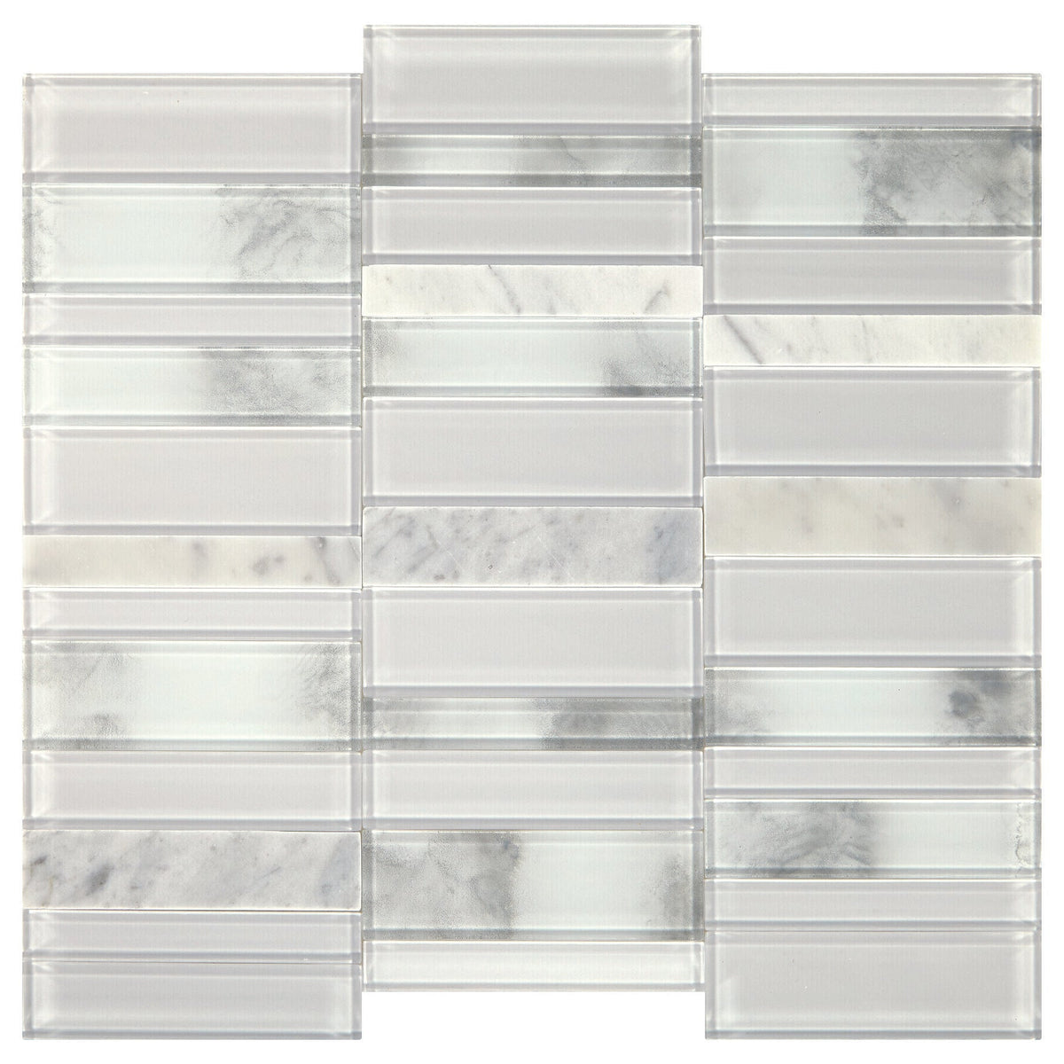 Daltile - Simplystick Mosaix - Straight Stack Mosaic - Stormy Mist