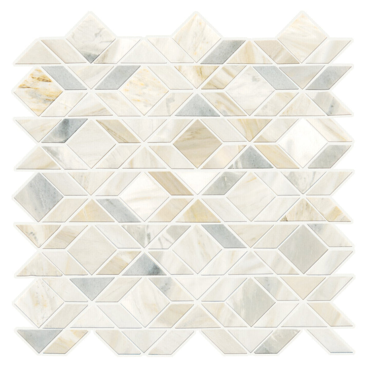 Daltile - Pietra Divina 13 in. x 13 in. Framework Mosaic - Namaste Honed