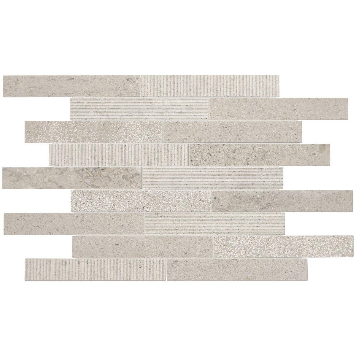 Daltile - Center City - 6 in. x 24 in. Linear Mosaic - Delancey Grey