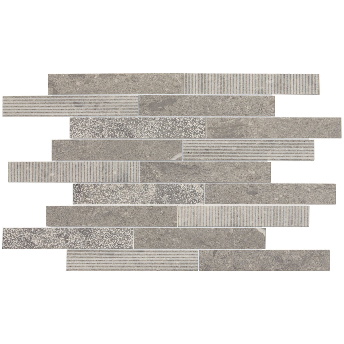Daltile - Center City - 6 in. x 24 in. Linear Mosaic - Arch Grey