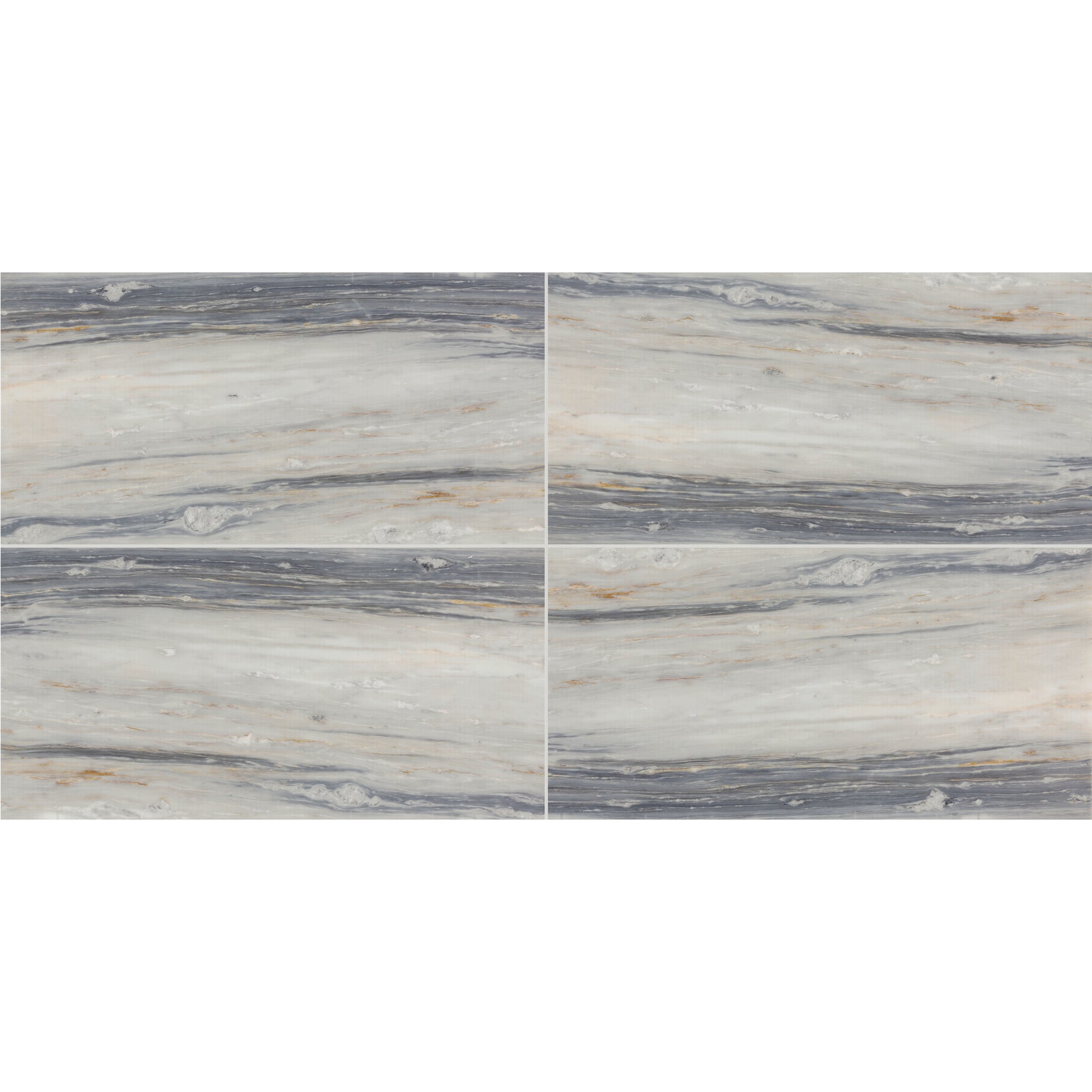 Daltile - Gamma 12 in. x 24 in. Natural Stone Tile - Polished Azure