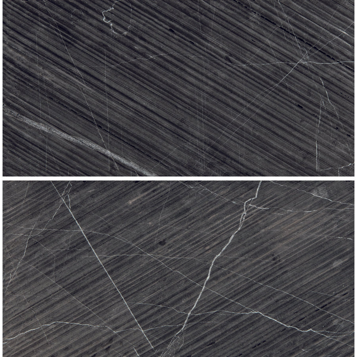 Daltile - Pietra Divina 6 in. x 12 in. Bamboo Mosaic - Nero Marquina Honed