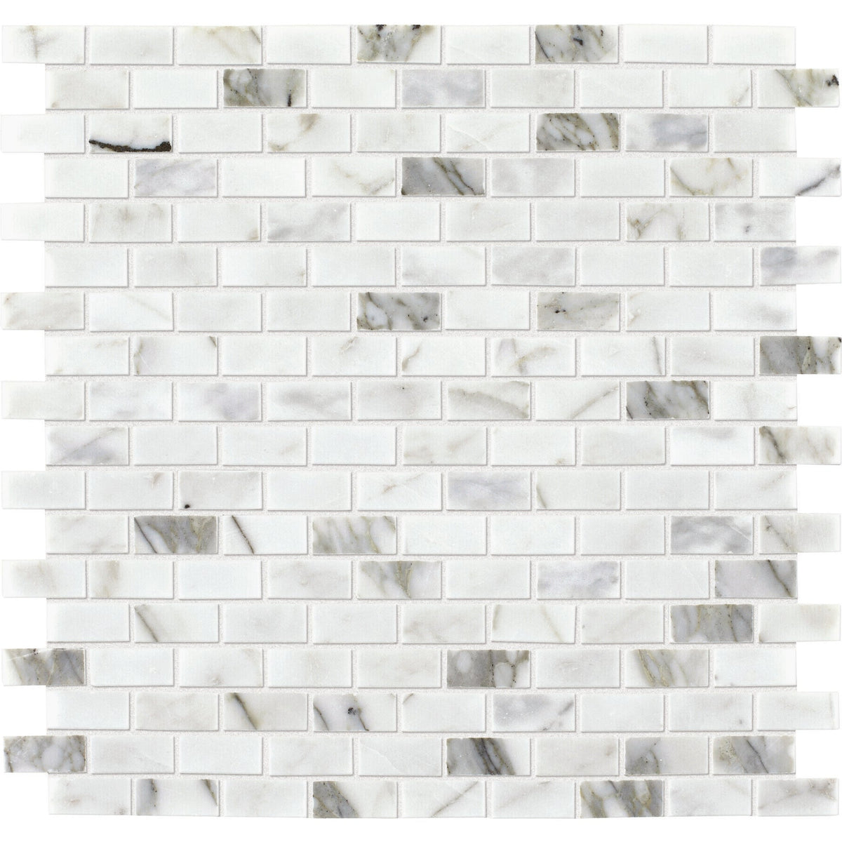 Daltile - Venetian Calacatta Brick Joint Mosaic - Polished