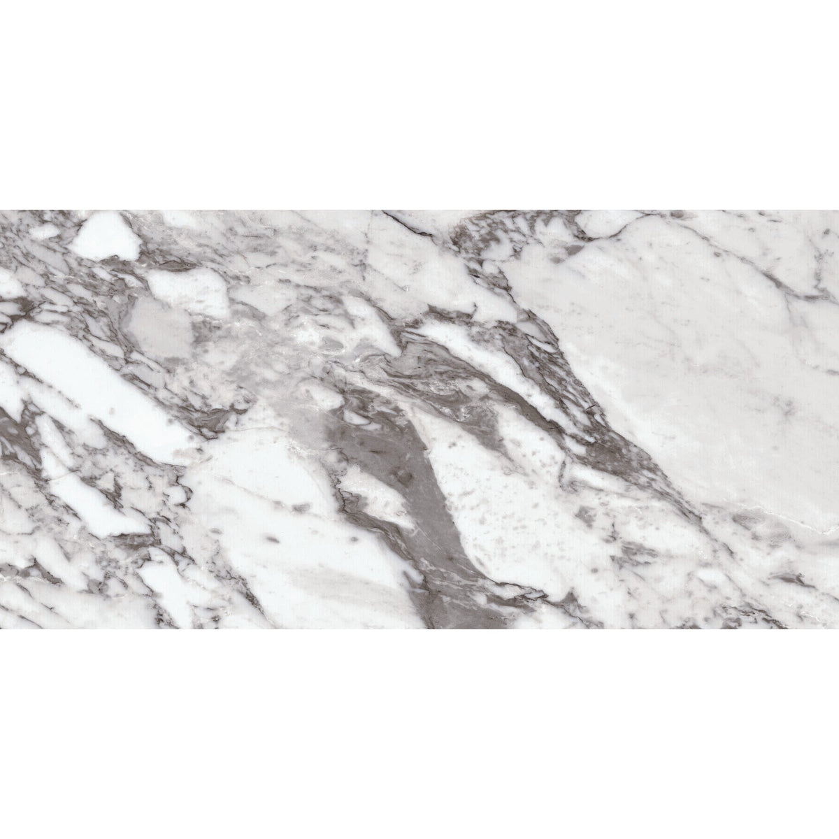 Daltile Marble Attache Lavish 12 in. x 24 in. Colorbody Porcelain Tile - Polished Pearl Arabesque