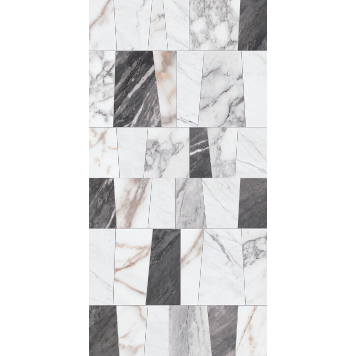 Daltile Marble Attache Lavish 12 in. x 24 in. Colorbody Porcelain Tile - Polished Moderna Deco