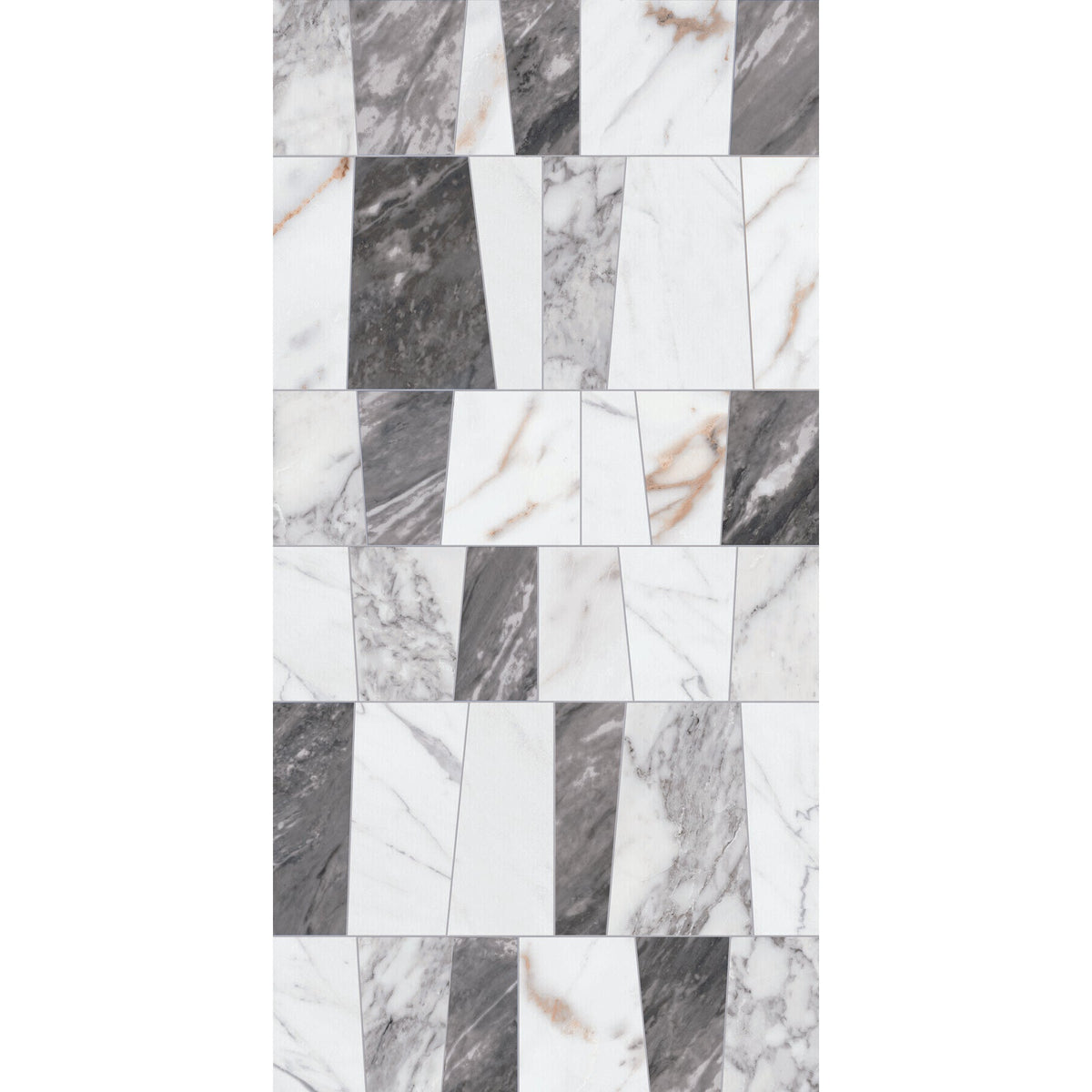 Daltile Marble Attache Lavish 12 in. x 24 in. Colorbody Porcelain Tile - Polished Moderna Deco