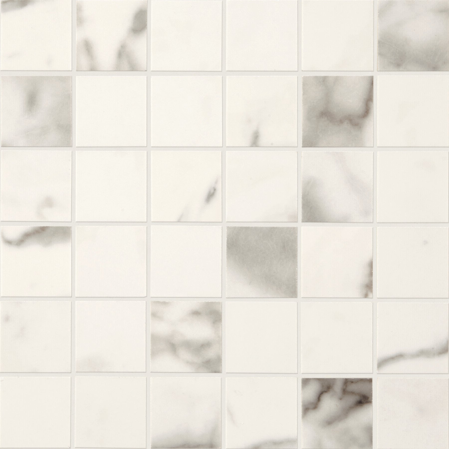 Daltile - Marble Attache - 2 in. x 2 in. Porcelain Mosaic - Calacatta