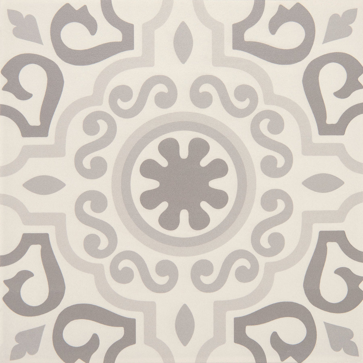Daltile Memoir - 12 in. x 12 in. Glazed Ceramic Tile - Crystal Grey ME24