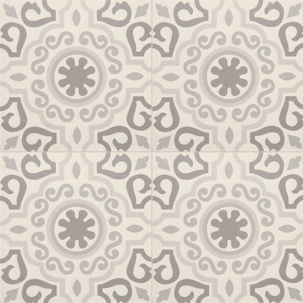 Daltile Memoir - 12 in. x 12 in. Glazed Ceramic Tile - Crystal Grey ME24