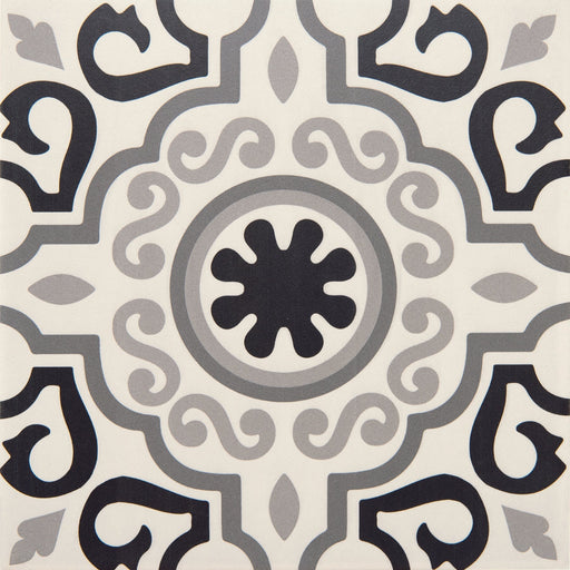 Daltile Memoir - 12 in. x 12 in. Glazed Ceramic Tile - Crystal Black ME25