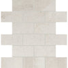 See Daltile - Modern Hearth - 2 in. x 4 in. Ceramic Brick-Joint Mosaic - White Ash