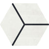 See Daltile - Bee Hive Medley 8.5 in. x 10 in. Deco Porcelain Tile - Cube Positive
