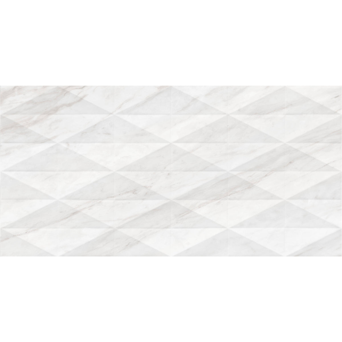 Daltile - Perpetuo - 12 in. x 24 in. Glazed Ceramic Multi-Geometric Wall Tile - Timeless White 3