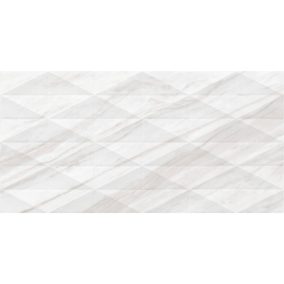 Daltile - Perpetuo - 12 in. x 24 in. Glazed Ceramic Multi-Geometric Wall Tile - Timeless White 4