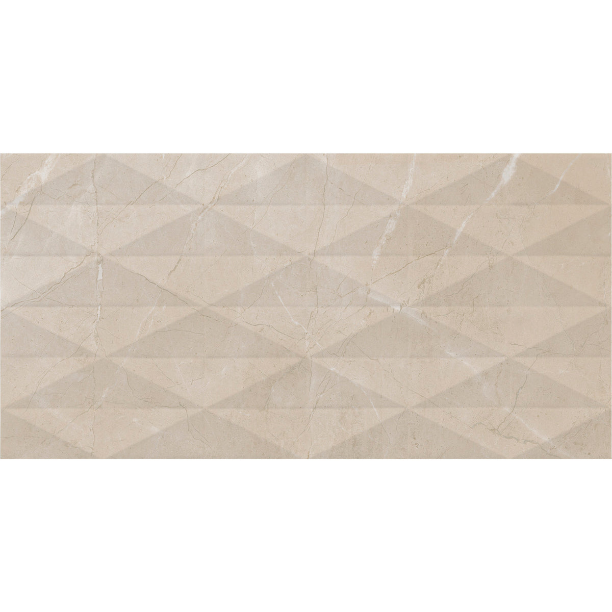 Daltile - Perpetuo - 12 in. x 24 in. Glazed Ceramic Multi-Geometric Wall Tile - Elegant Beige 2