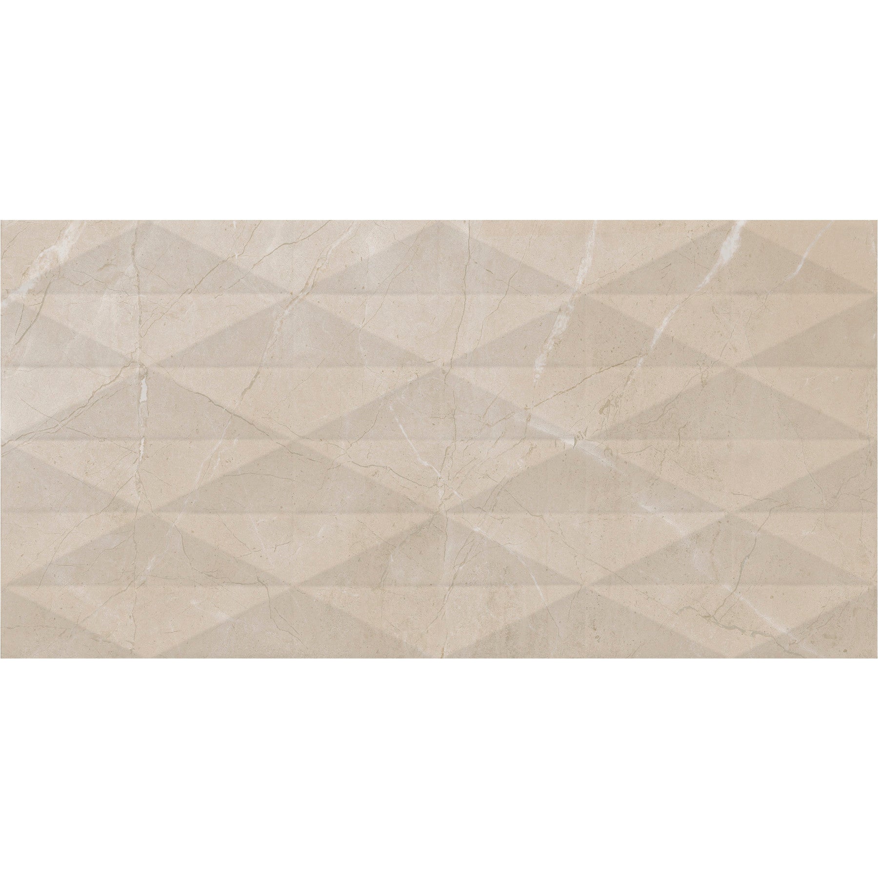 Daltile - Perpetuo - 12 in. x 24 in. Glazed Ceramic Multi-Geometric Wall Tile - Elegant Beige