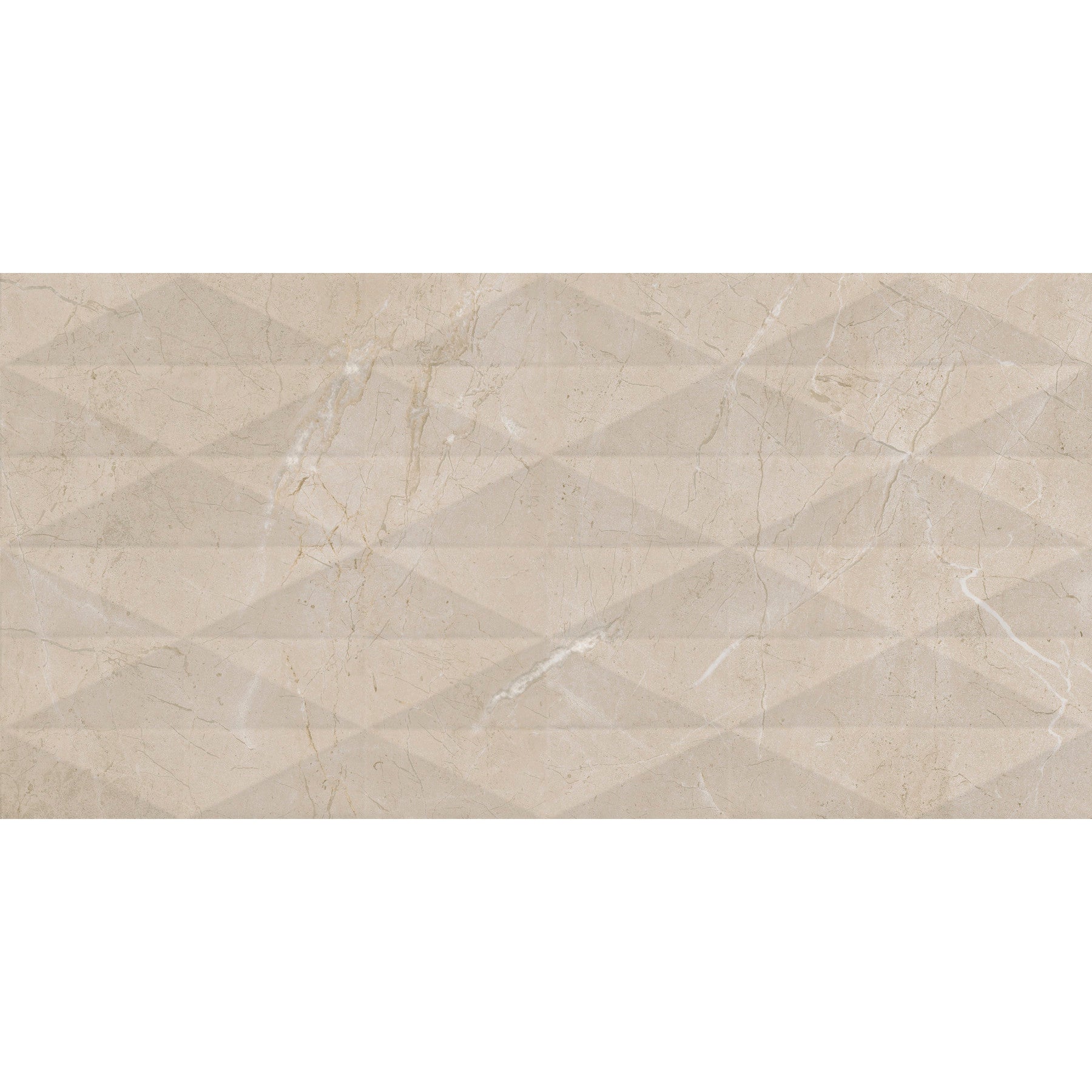 Daltile - Perpetuo - 12 in. x 24 in. Glazed Ceramic Multi-Geometric Wall Tile - Elegant Beige