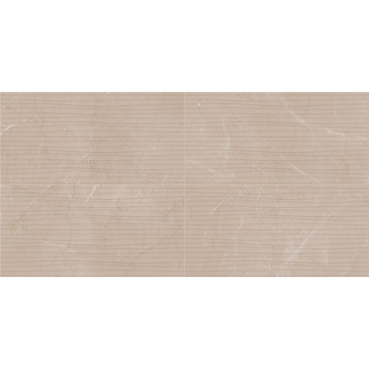 Daltile - Perpetuo - 12 in. x 24 in. Glazed Ceramic Wave Wall Tile - Elegant Beige 3