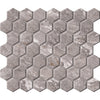 See Daltile - Perpetuo - 1 1/2 in. Glazed Ceramic Hexagon Mosaic - Eternal Grey