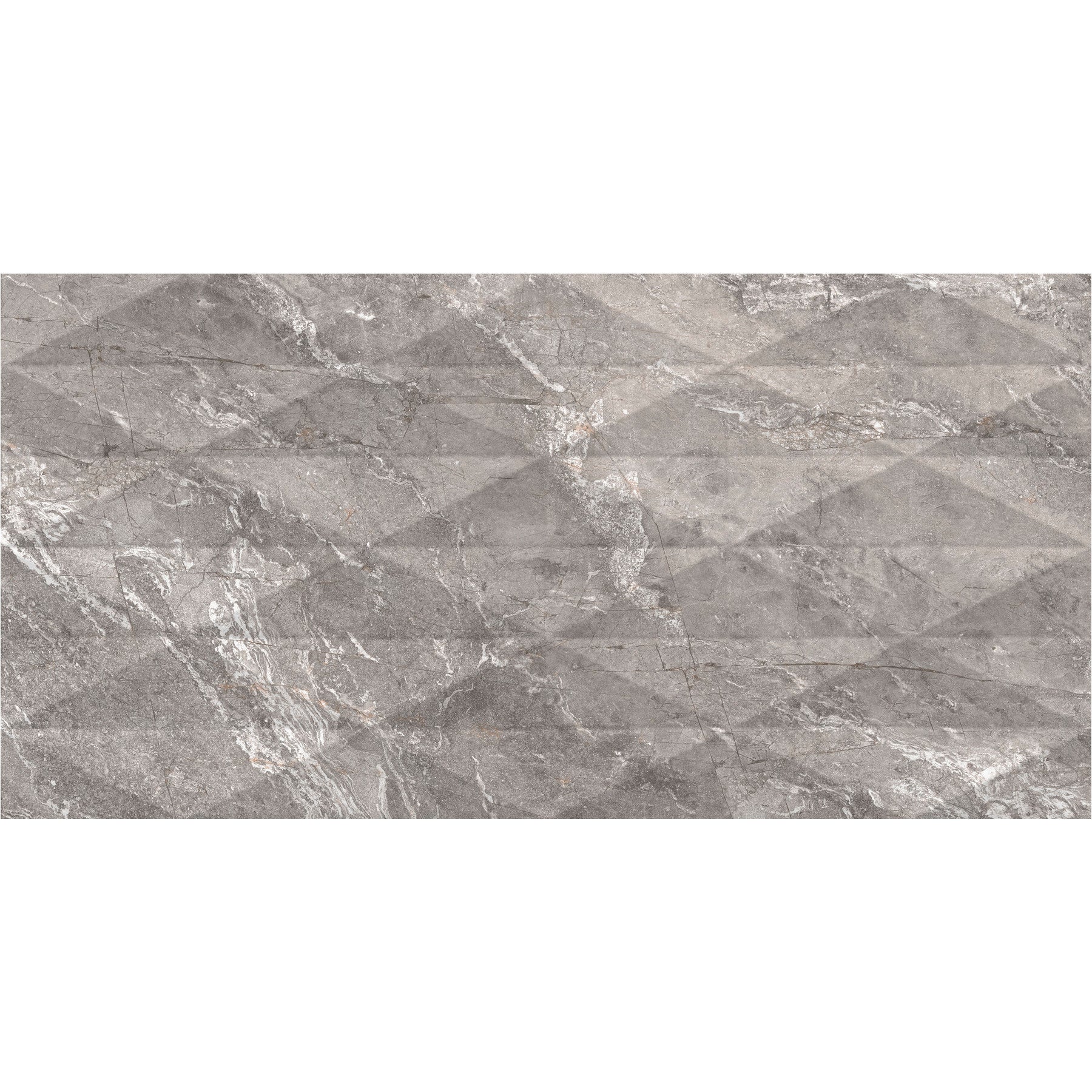 Daltile - Perpetuo - 12 in. x 24 in. Glazed Ceramic Multi-Geometric Wall Tile - Eternal Grey