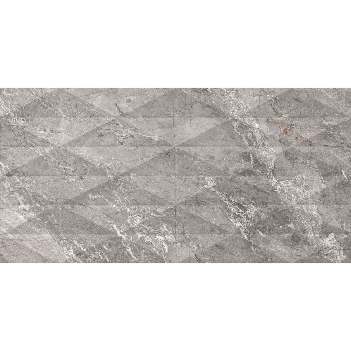 Daltile - Perpetuo - 12 in. x 24 in. Glazed Ceramic Multi-Geometric Wall Tile - Eternal Grey 2