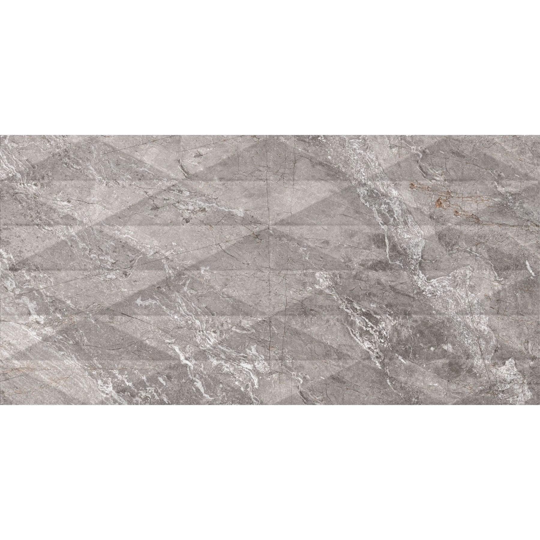 Daltile - Perpetuo - 12 in. x 24 in. Glazed Ceramic Multi-Geometric Wall Tile - Eternal Grey