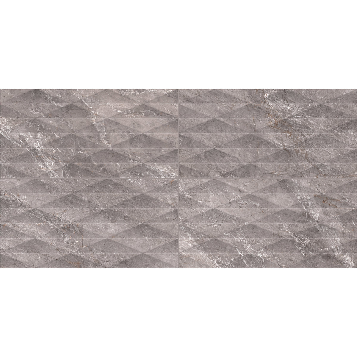 Daltile - Perpetuo - 12 in. x 24 in. Glazed Ceramic Multi-Geometric Wall Tile - Eternal Grey Variatiton