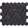 See Daltile - Perpetuo - 1 1/2 in. Glazed Ceramic Hexagon Mosaic - Infinite Black