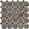 See Daltile - Rhetoric - 2 in. Octagon Ceramic Mosaic - Composition Grey Mix