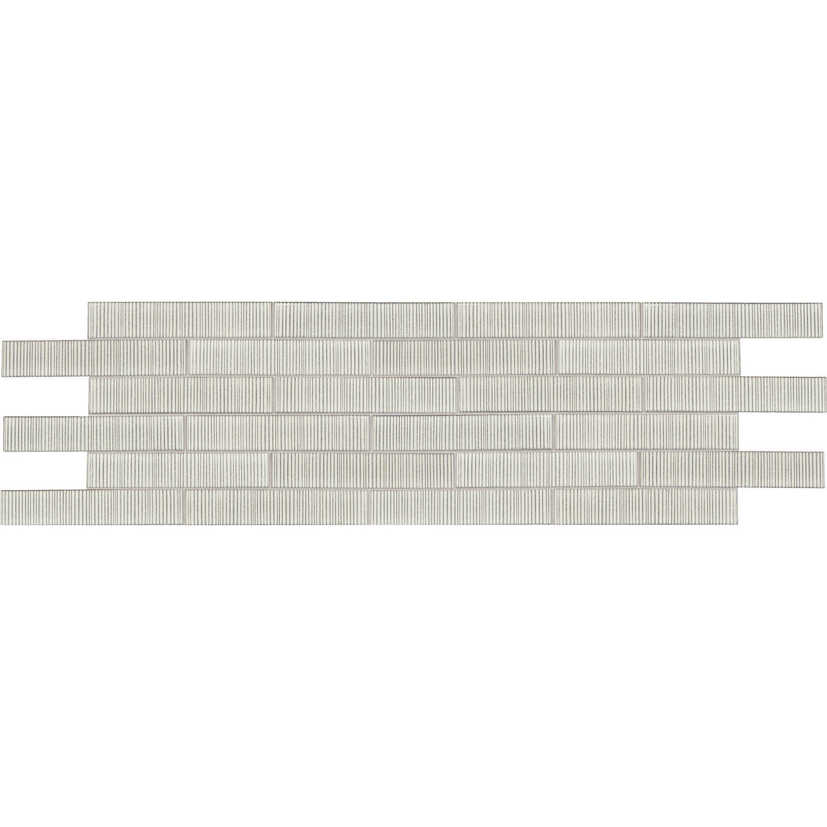Daltile - Revalia Remix 2&quot; x 8&quot; Ripple Wall Tile - Cream RV06 Variation