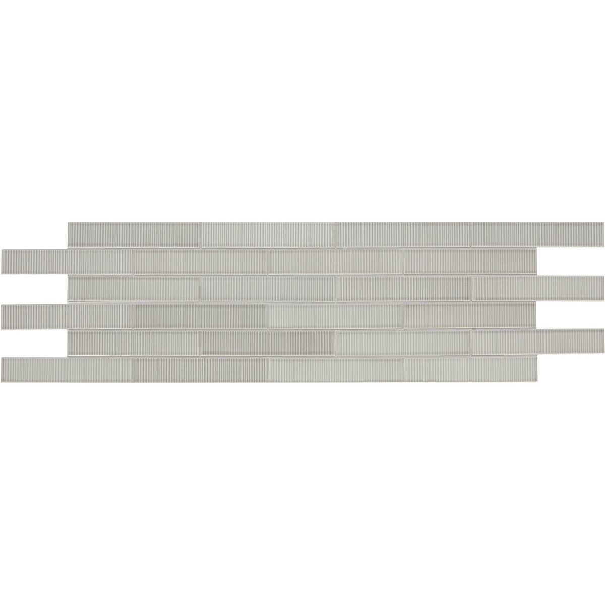 Daltile - Revalia Remix 2&quot; x 8&quot; Ripple Wall Tile - Gray RV07