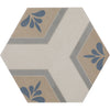 See Daltile - Scrapbook - 8 in. Glazed Porcelain Hexagon Decorative Tile - Quilt