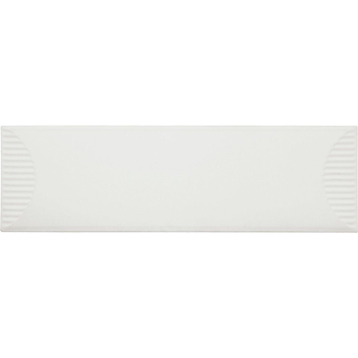 Daltile - Stencil 4 in. x 12 in. Ceramic Wall Tile - Half Moon Matte - White
