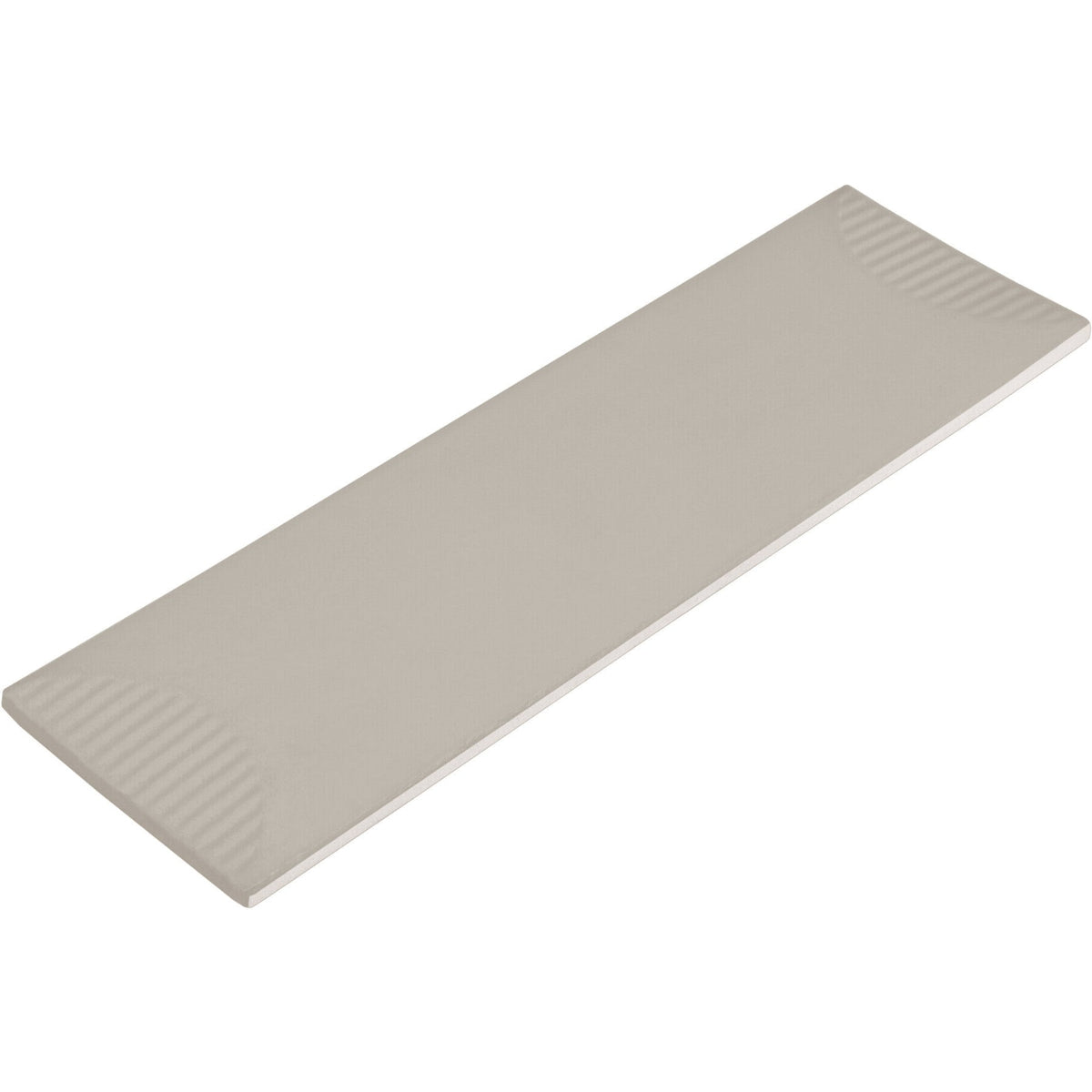 Daltile - Stencil 4 in. x 12 in. Ceramic Wall Tile - Half Moon Matte - Beige