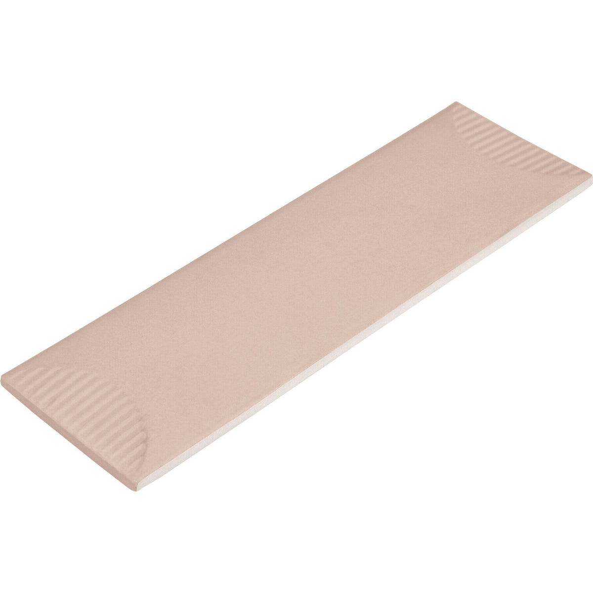 Daltile - Stencil 4 in. x 12 in. Ceramic Wall Tile - Half Moon Matte - Blush