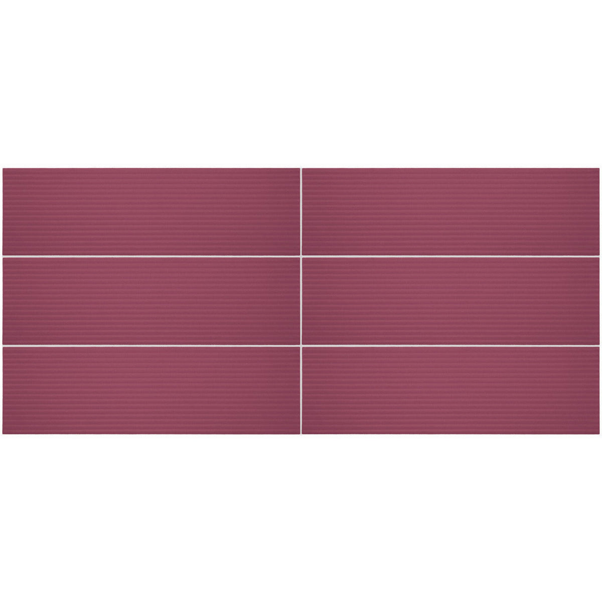 Daltile - Stencil 4 in. x 12 in. Ceramic Linear Wall Tile - Berry Grid View