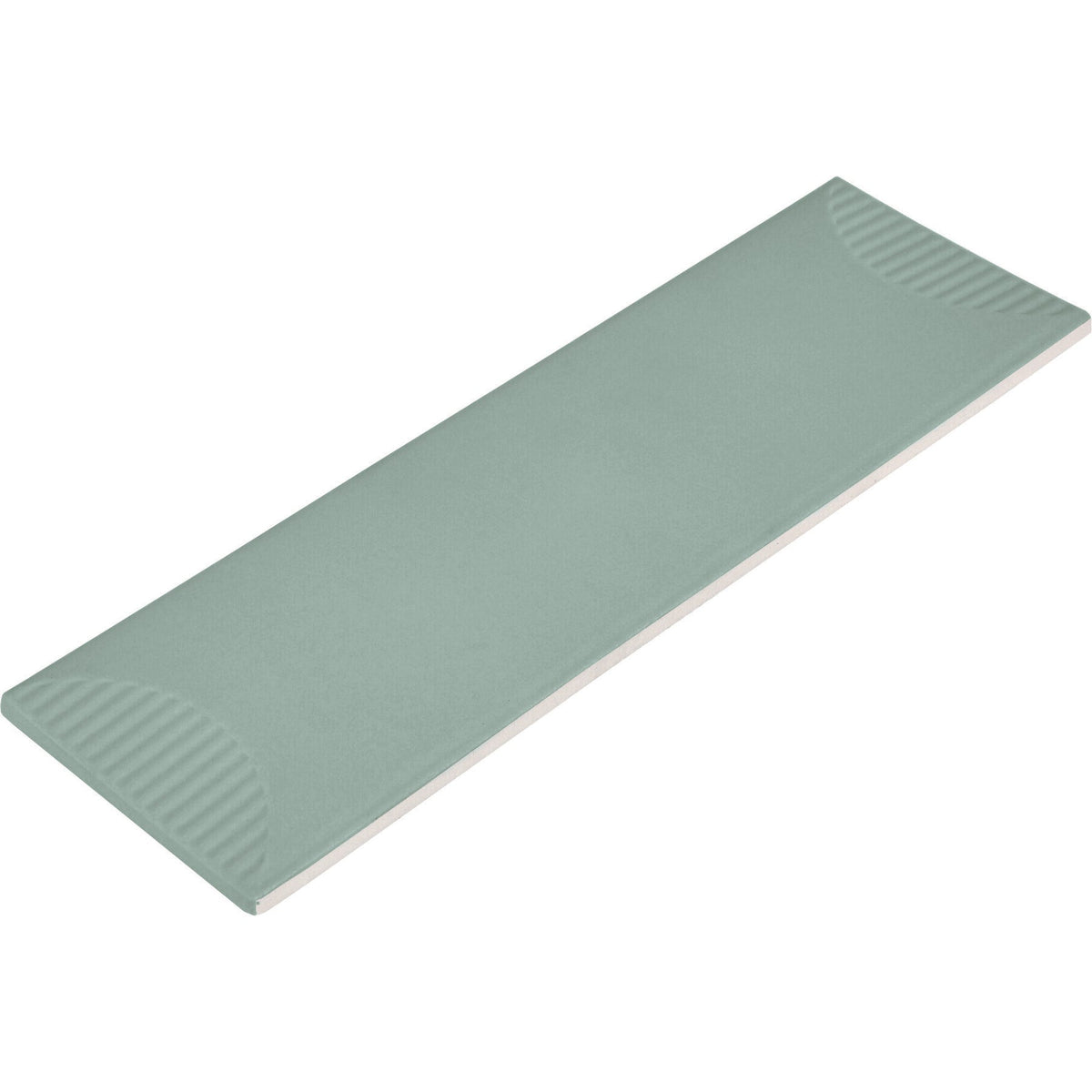 Daltile - Stencil 4 in. x 12 in. Ceramic Wall Tile - Half Moon Matte - Mint