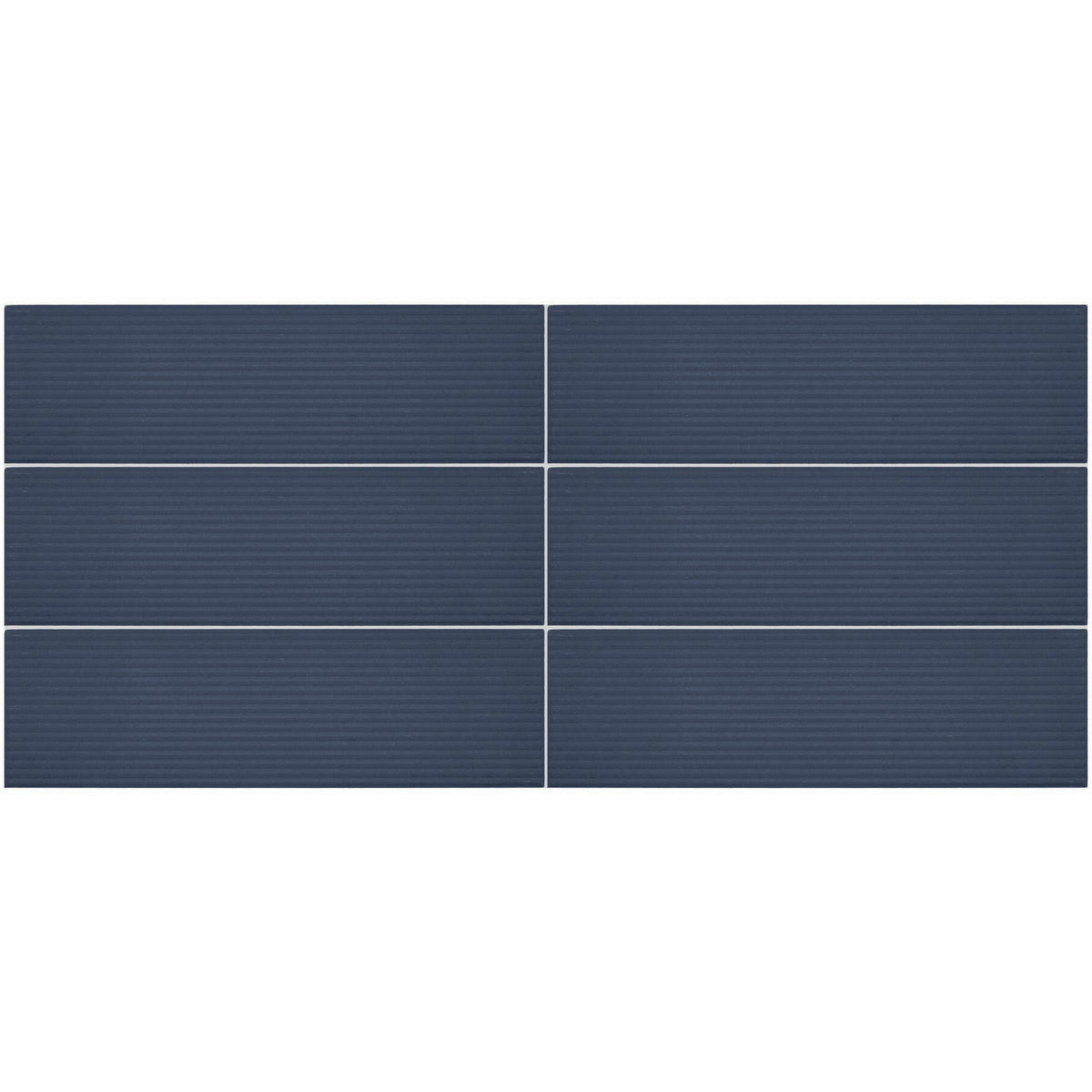 Daltile - Stencil 4 in. x 12 in. Ceramic Linear Wall Tile - Indigo Grid Layout