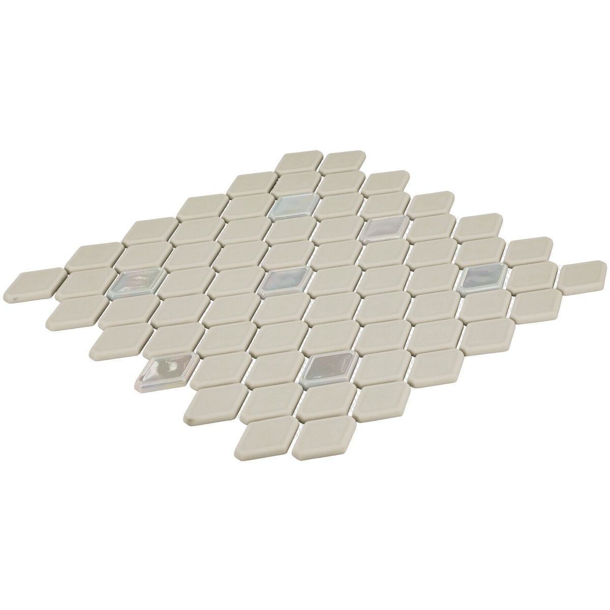 Daltile - Starcastle Glass Elongated Hexagon Mosaic - Comet Angled View