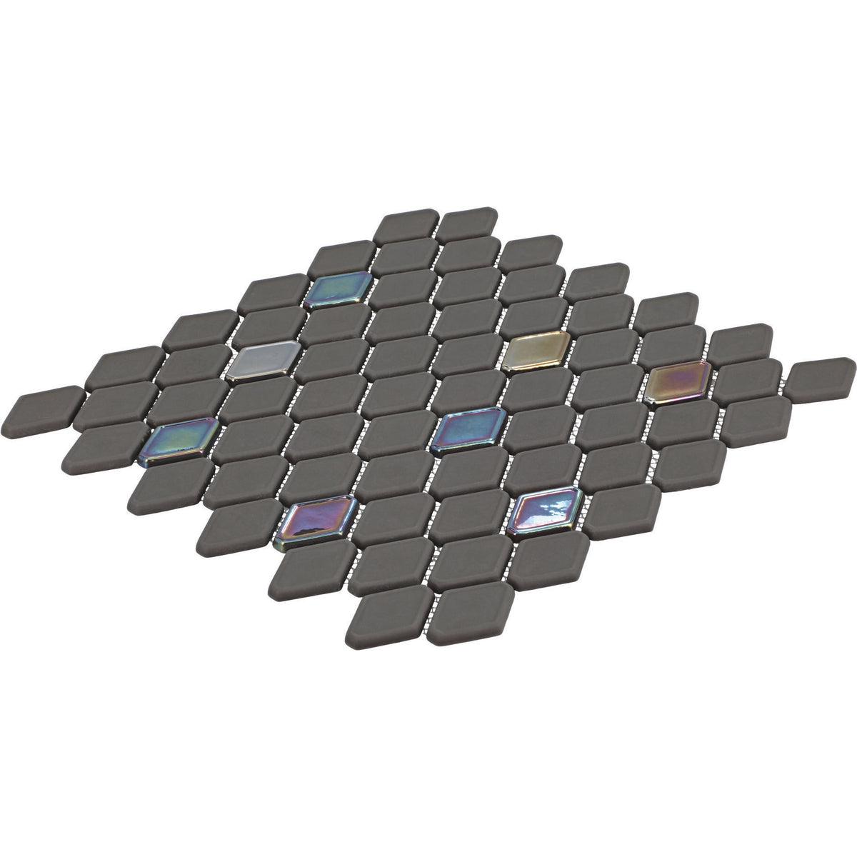 Daltile - Starcastle Glass Elongated Hexagon Mosaic - Stardust Angled View
