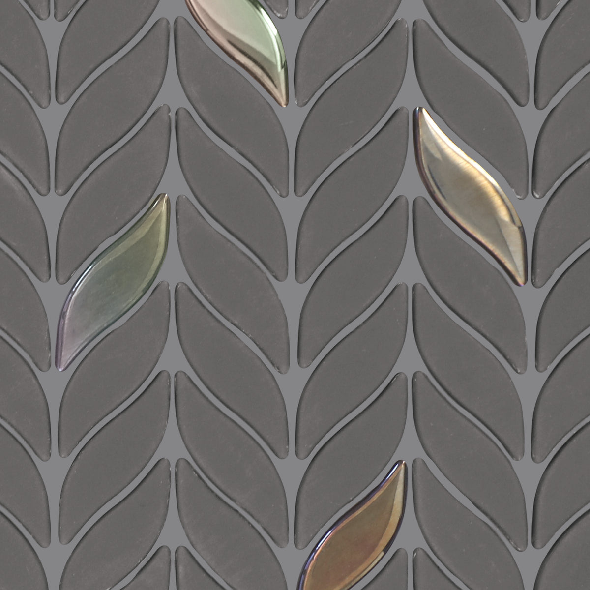 Daltile - Starcastle Glass Leaf Mosaic - Stardust
