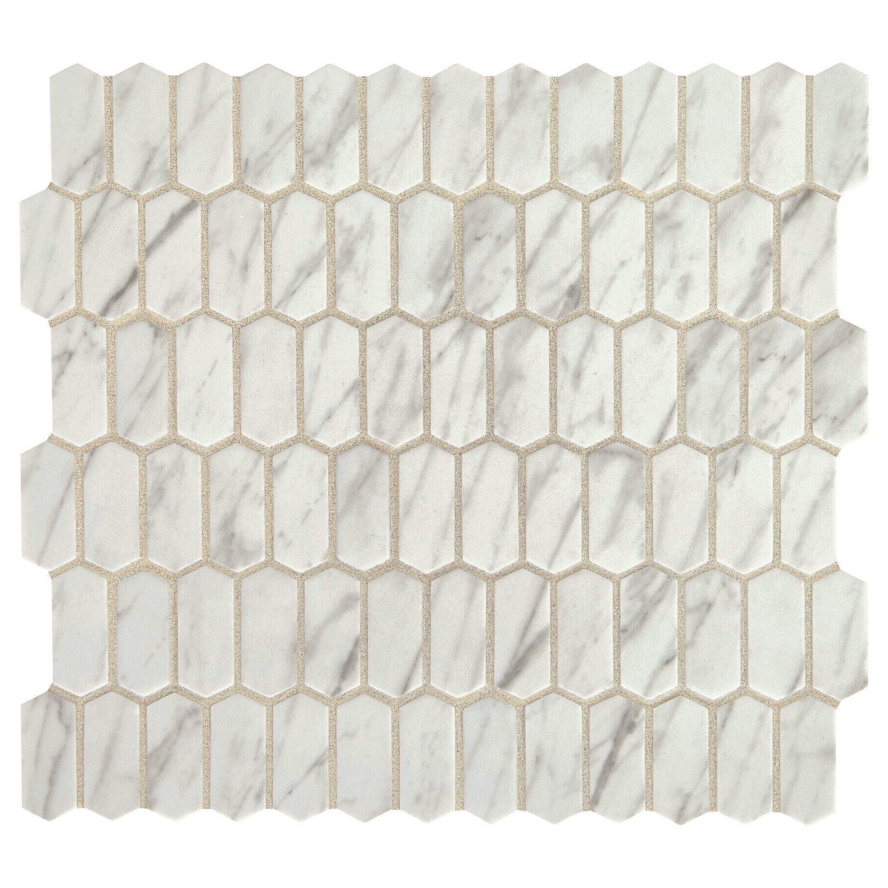 Daltile - Statuette Picket Glass Mosaic - Venetian White